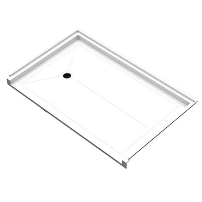 Acryline ADA base 6036 white right center drain, receiving flange 3/4