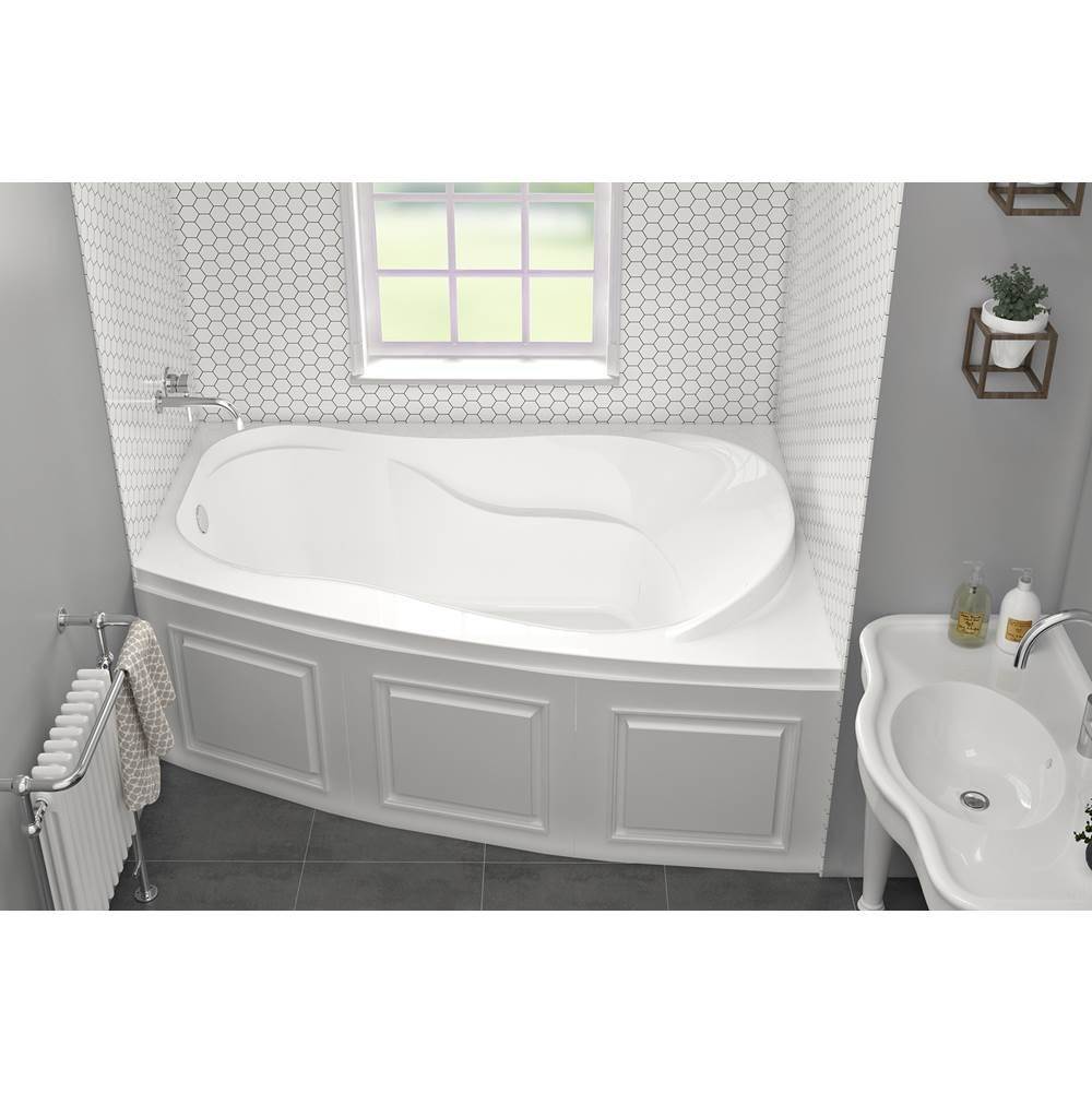 Acryline Eden podium bathtub, right side 59 1/4'' x 42 3/8'' x 20 1/2'' Rafale system