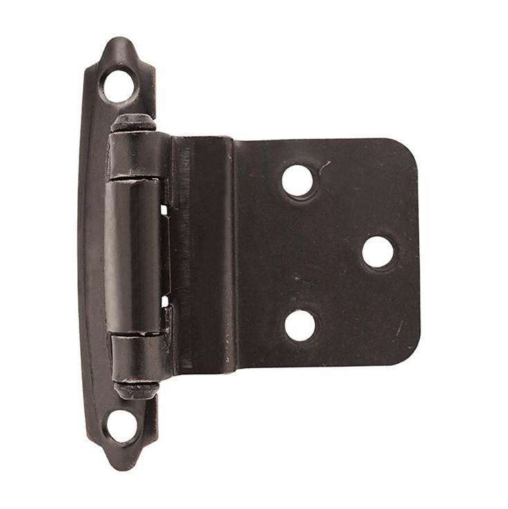 Amerock 3/8in (10 mm) Inset Self-Closing, Face Mount Oil-Rubbed Bronze Hinge - 2 Pack