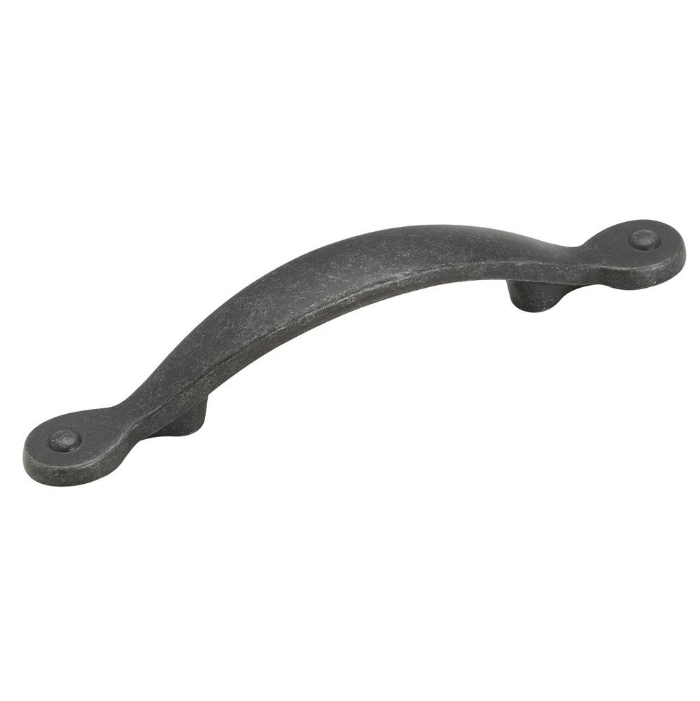 Amerock Inspirations 3 in (76 mm) Center-to-Center Wrought Iron Dark Cabinet Pull