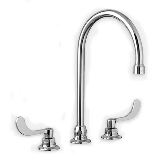 American Standard Monterrey® 8-Inch Widespread 8-inch Reach Gooseneck Faucet With Wrist Blade Handles 1.5 gpm/5.7 Lpm