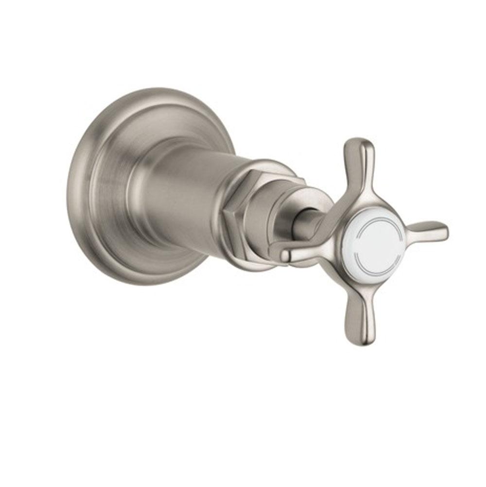 Axor Montreux Volume Control Trim with Cross Handle in Brushed Nickel