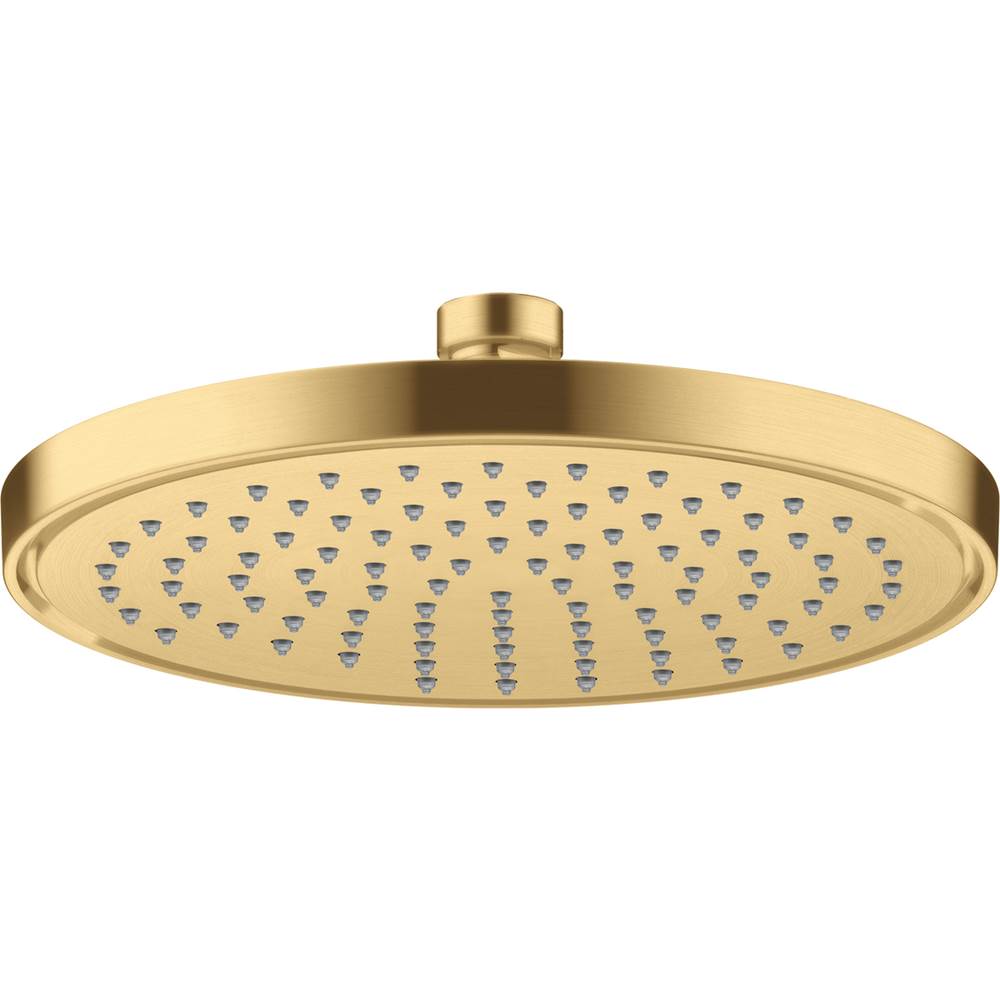 Axor Conscious Showers Showerhead 220 1-Jet, 1.5 GPM in Brushed Gold Optic