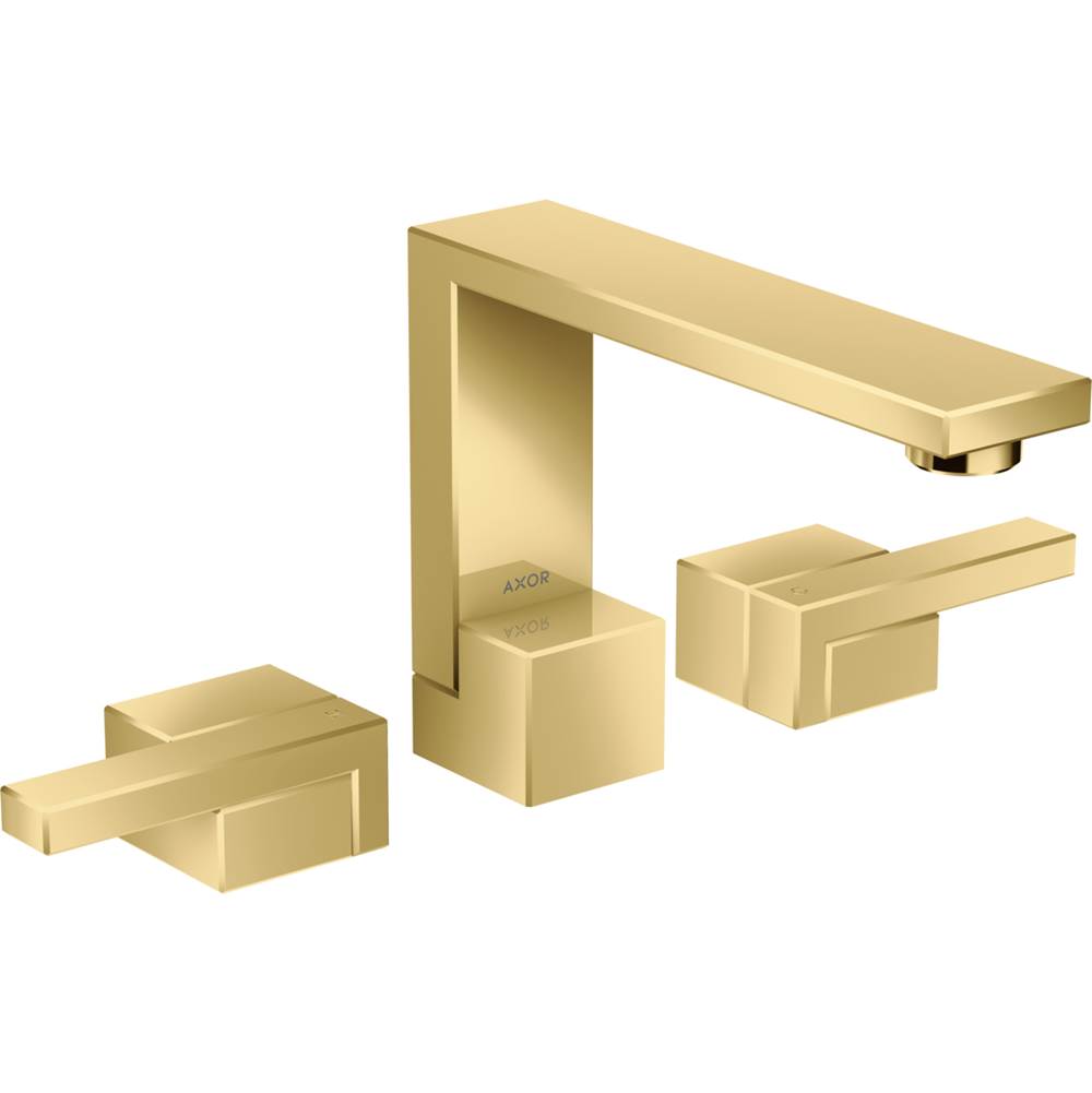 Axor Edge Widespread Faucet 130, 1.2 GPM in Polished Gold Optic