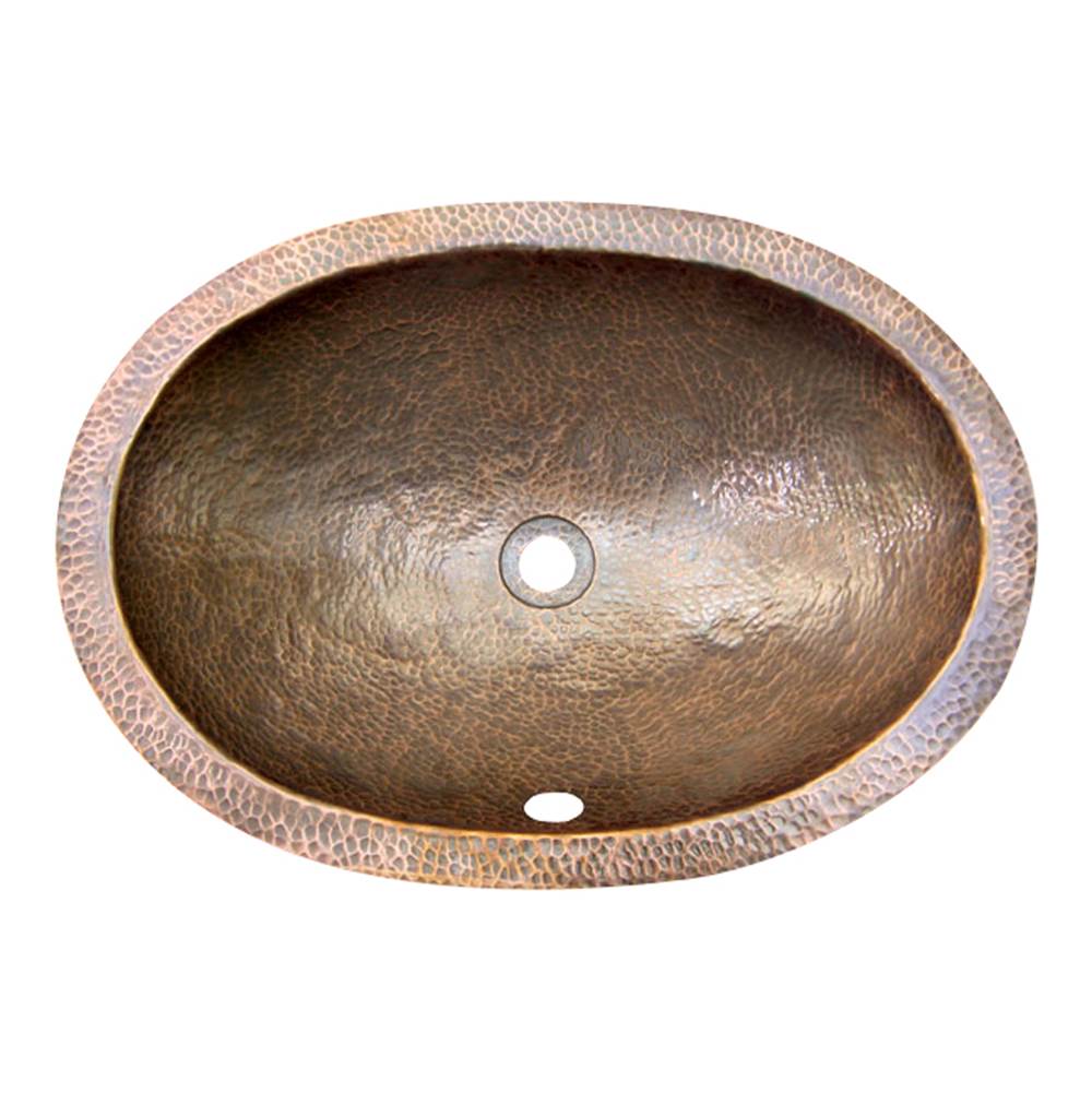 Barclay Forster Oval Undermount Basin, Hammered Antique Copper