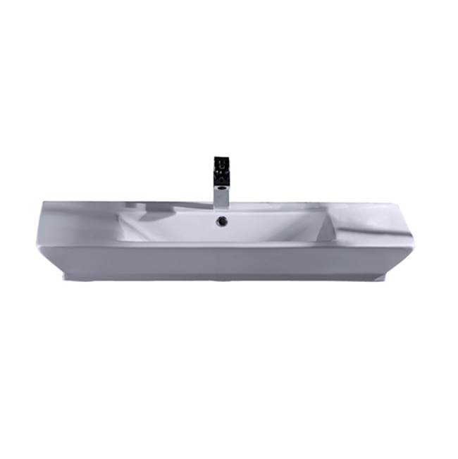 Barclay Opulence Above Counter Basin39-1/2'',White,Rect Bowl,8''WS