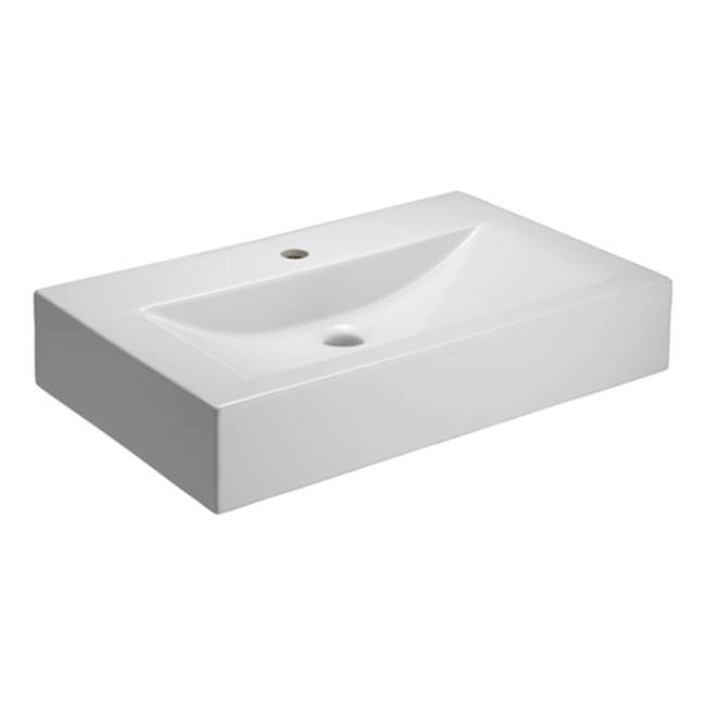 Barclay Sonja Above Counter Basin, One-Hole,  Fire Clay,  White