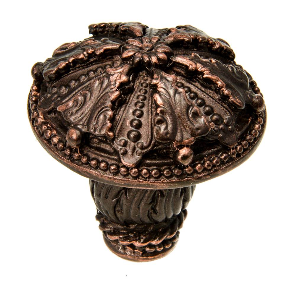 Carpe Diem Hardware Acanthus Large Knob Renaissance Style With Feather Scroll Foot