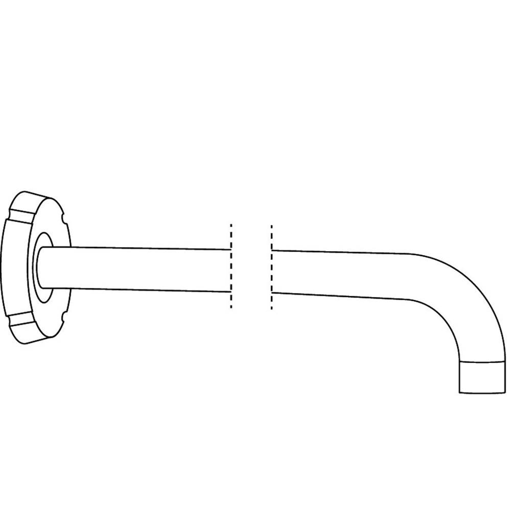 Cristal & Bronze Wall Mounted Shower Arm 450mm Length, 90 Degrees