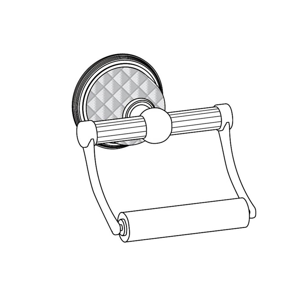 Cristal & Bronze Wall Mounted Toilet Roll Holder Without Cover