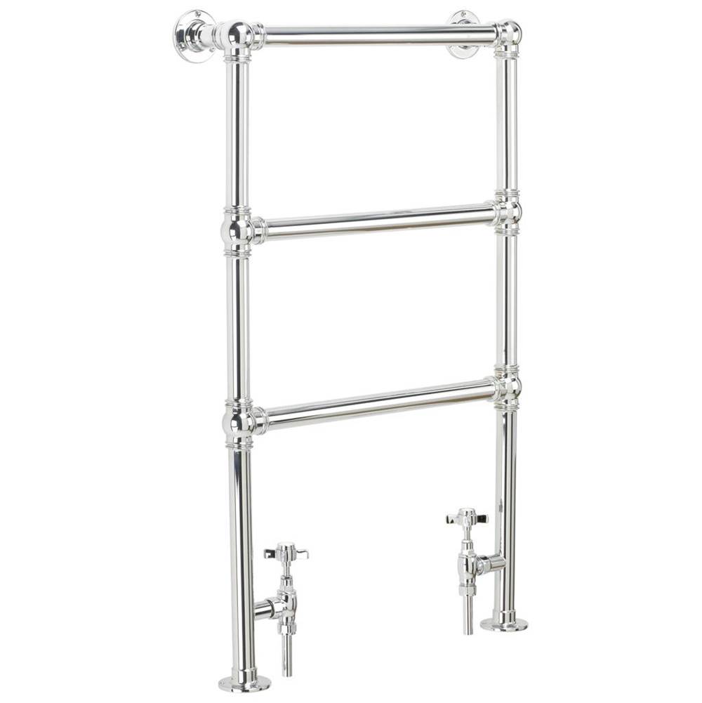 Cristal & Bronze ''Tamise'' Heating And Hot Water Towel Warmer, Floor Connections