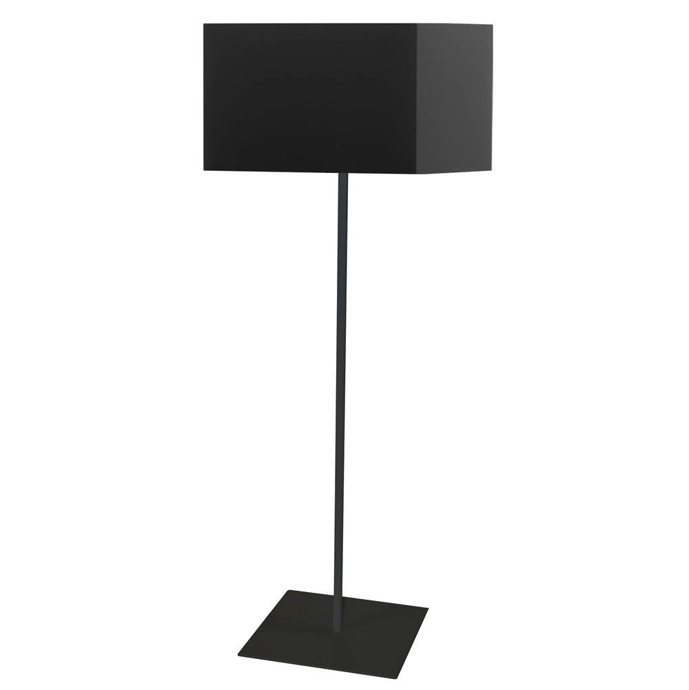 Dainolite 1LT Square Floor Lamp w/ JTone Black Shade