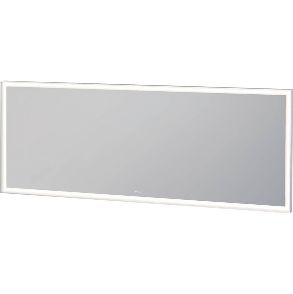 Duravit L-Cube Mirror with Lighting White Aluminum