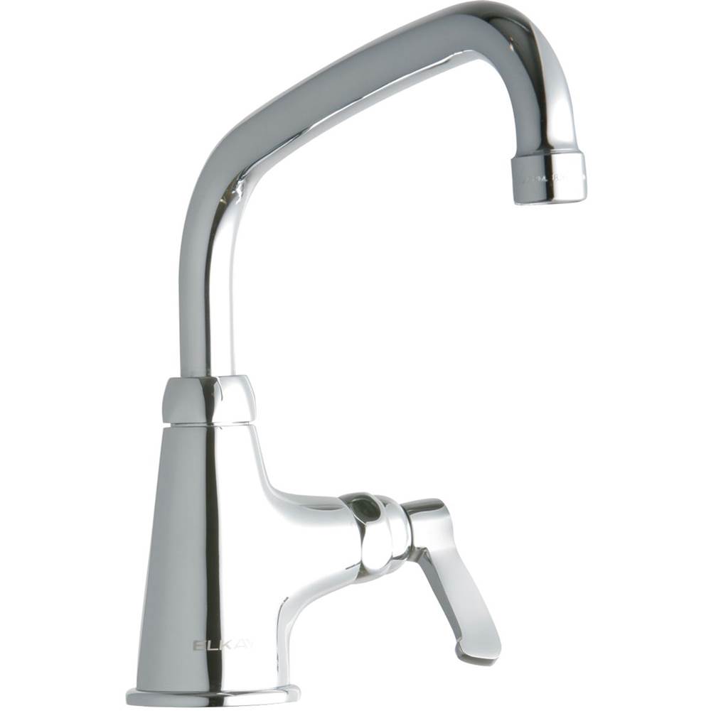 Elkay Single Hole with Single Control Faucet with 8'' Arc Tube Spout 2'' Lever Handle Chrome