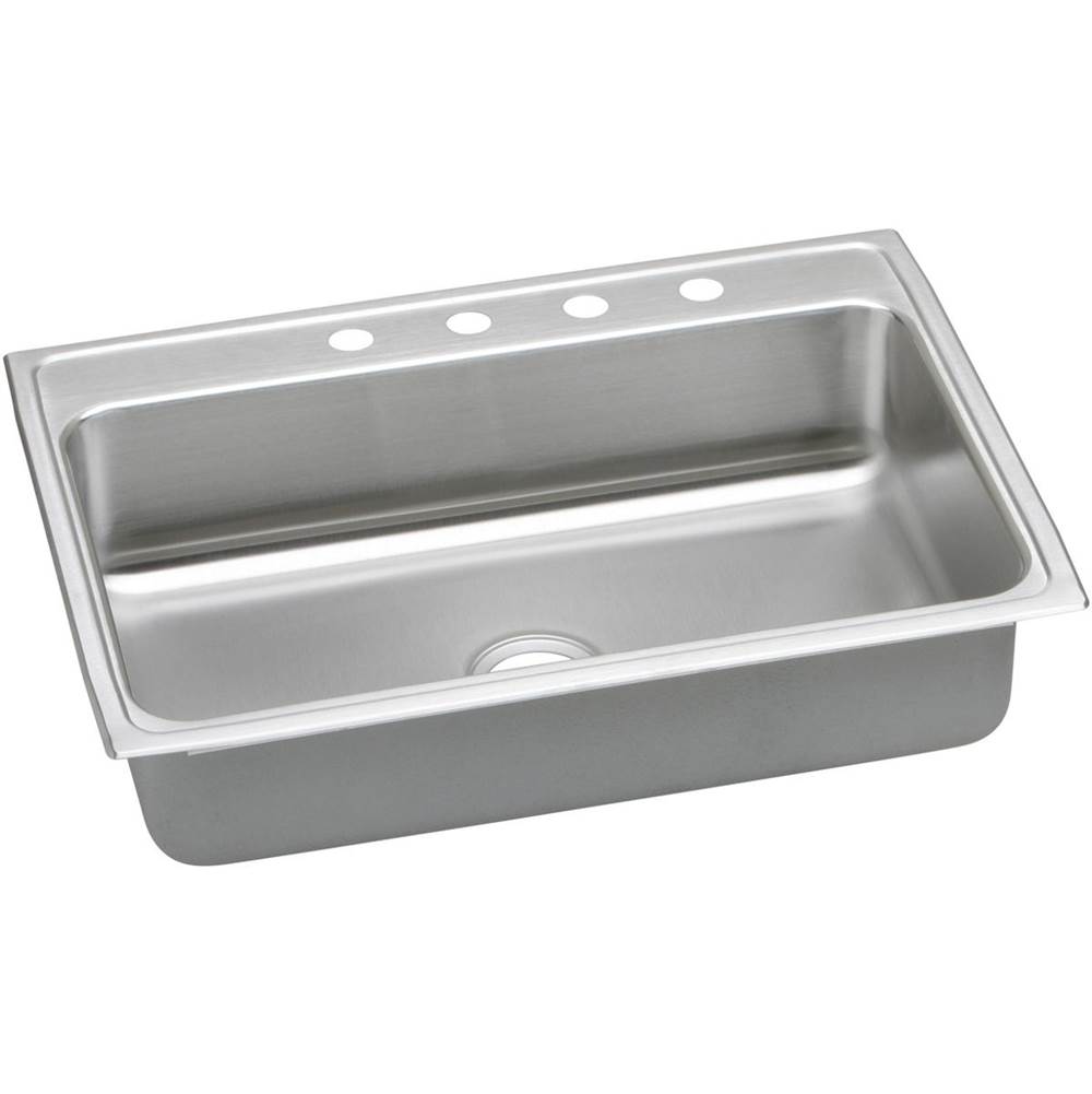 Elkay Lustertone Classic Stainless Steel 31'' x 22'' x 6-1/2'', 2-Hole Single Bowl Drop-in ADA Sink with Quick-clip