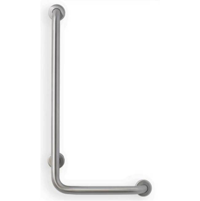 Elcoma 1.25'' Diameter 90 Degree Angle Bars, L Orientation - Stainless Steel