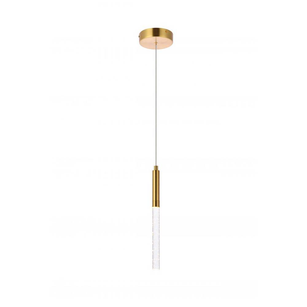 Elegant Lighting Ruelle 1 light Gold Pendant