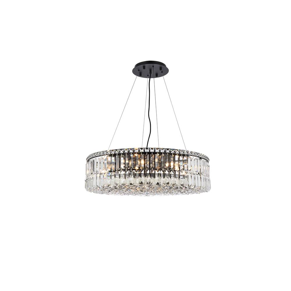 Elegant Lighting Maxime 28 inch black chandelier
