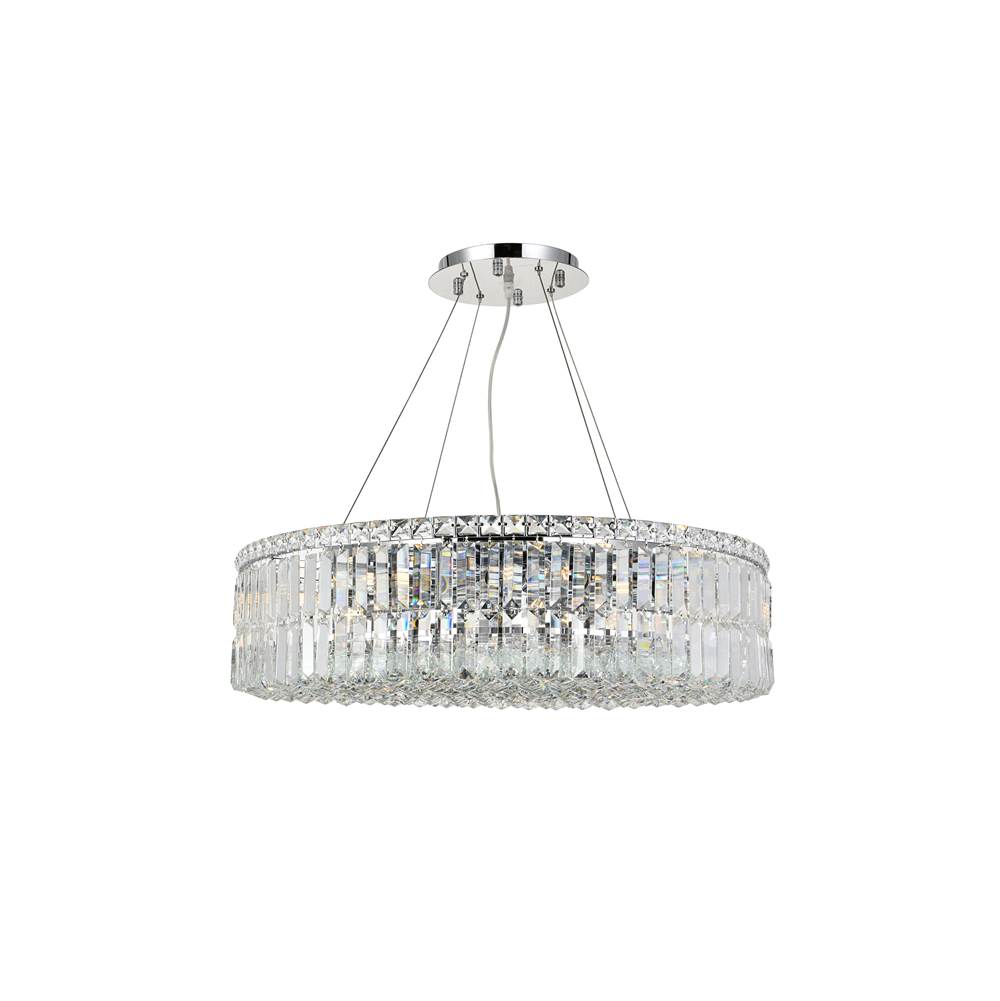 Elegant Lighting Maxime 12 Light Chrome Chandelier Clear Royal Cut Crystal
