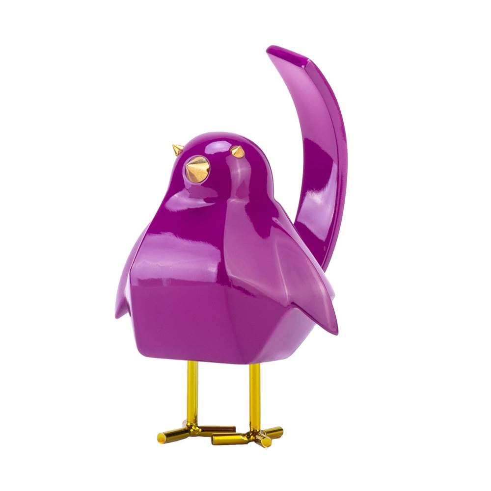 Finesse Decor Bird Sculpture // Small Purple