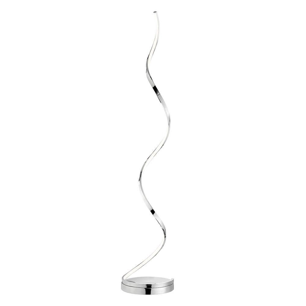 Finesse Decor Modern Spiral LED 61'' Chrome Floor Lamp // Dimmable Led Strip