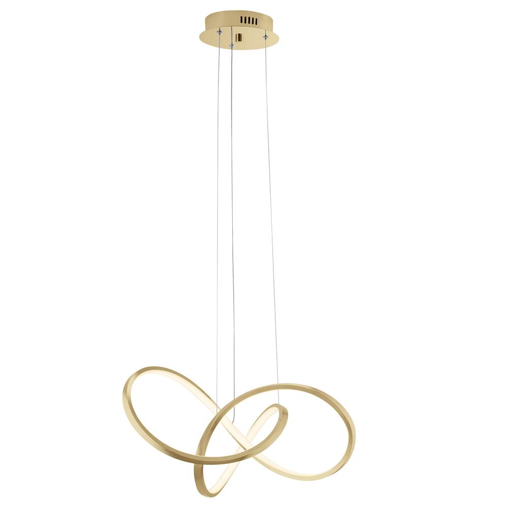 Finesse Decor Knotted LED Dimmable Chandelier // Sandy Gold