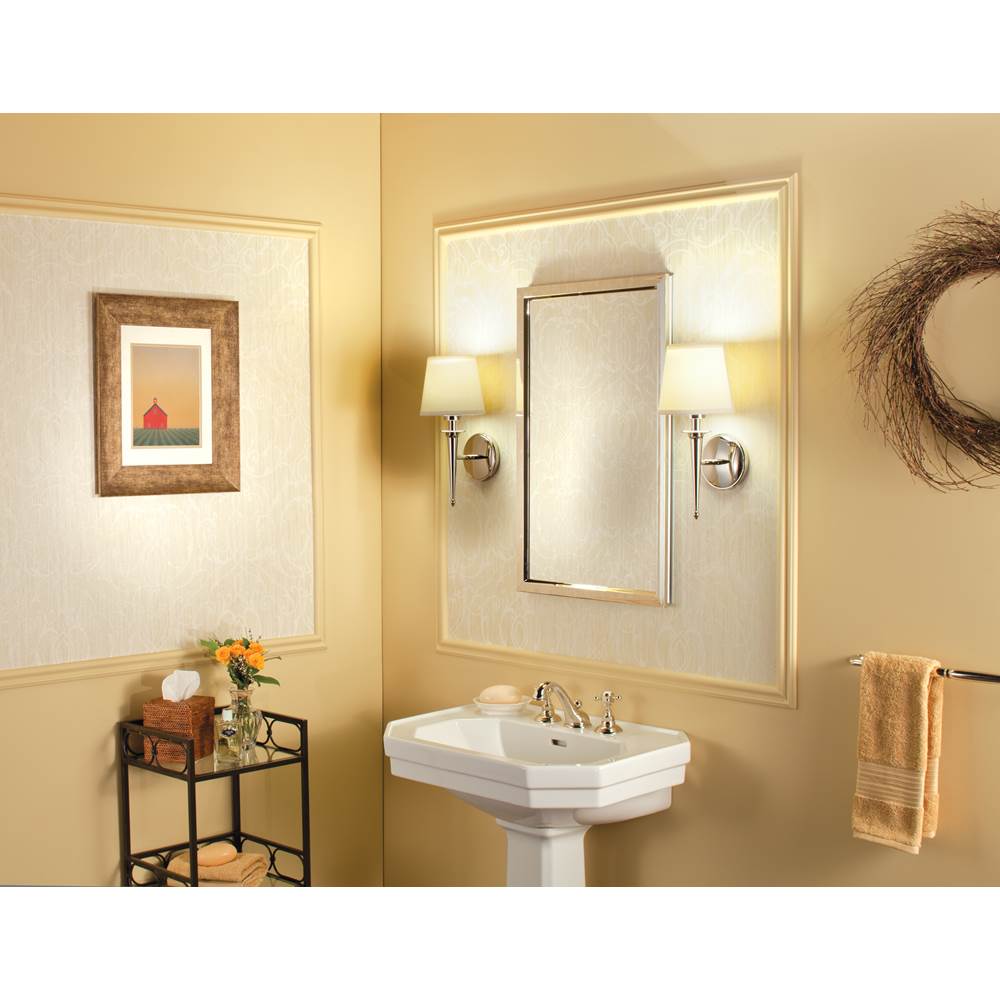 GlassCrafters Trinity 24'' x 30'' Decorative Framed Mirror in Brushed Bronze