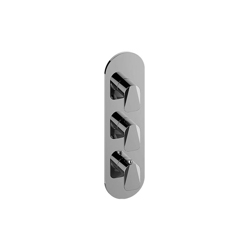 Graff M-Series Round Thermostatic 3-Hole Trim Plate and Handle (Trim Only)