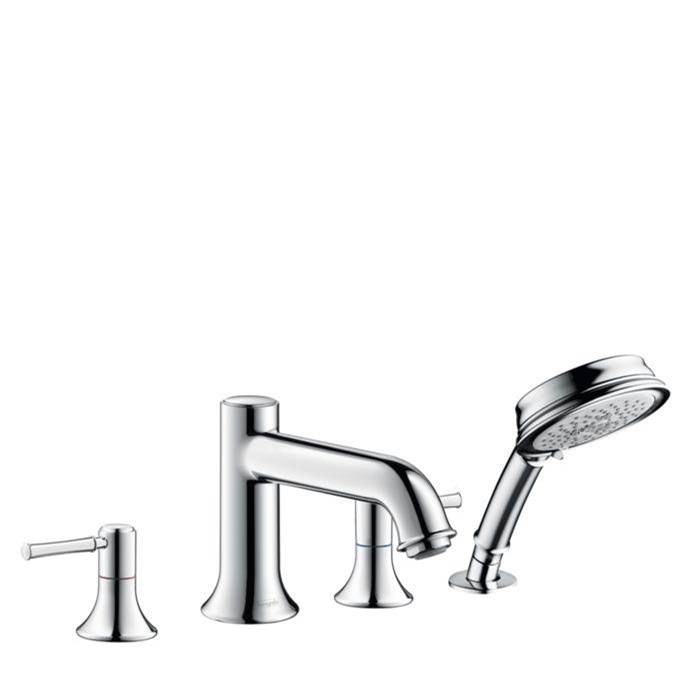 Hansgrohe Talis C 4-Hole Roman Tub Set Trim with 1.8 GPM Handshower in Chrome