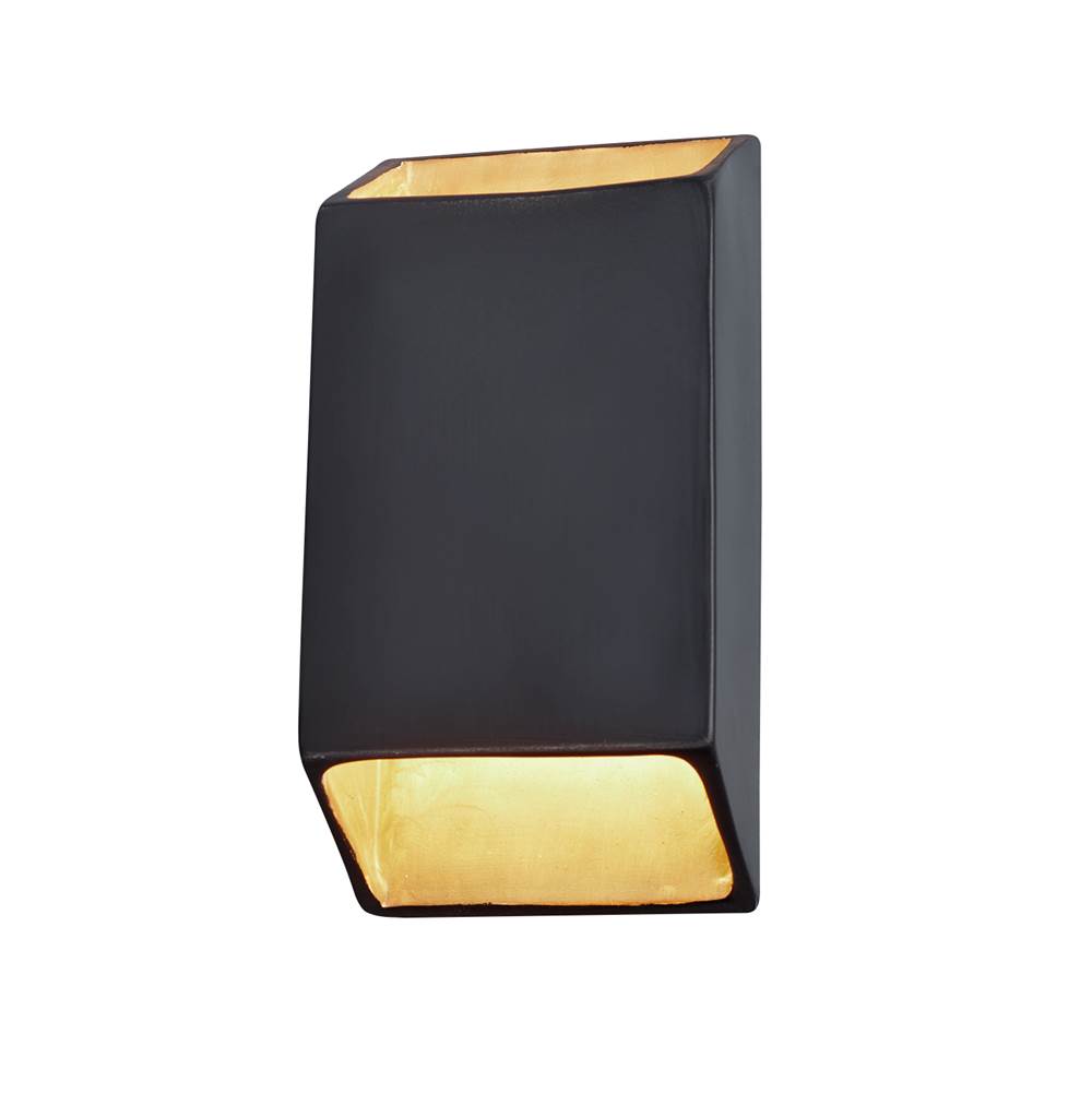 Justice Design Large ADA Tapered Rectangle LED Wall Sconce (Open Top & Bottom)