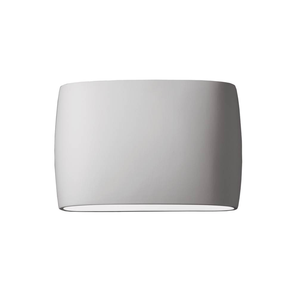 Justice Design Wide ADA Large Oval Wall Sconce - Closed Top