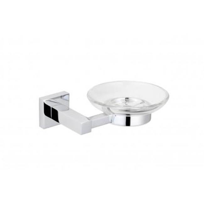 Kartners LONDON - Wall Mounted Soap Dish with Chrome Glass-Oil Rubbed Bronze