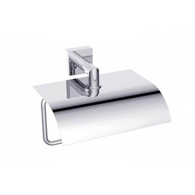 Kartners MADRID - Classic Toilet Paper Holder with Cover-Polished Chrome