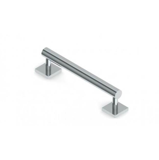 Kartners 9400 Series 42-inch Round Grab Bar with Square Rosettes-Brushed Chrome