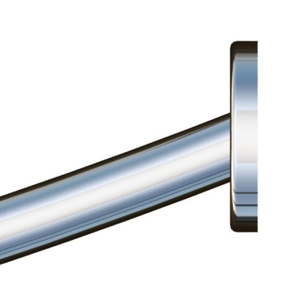 Kartners Shower Rods - 5 Feet (60-inch) Curved Shower Rod with Square Ends-Polished Finish