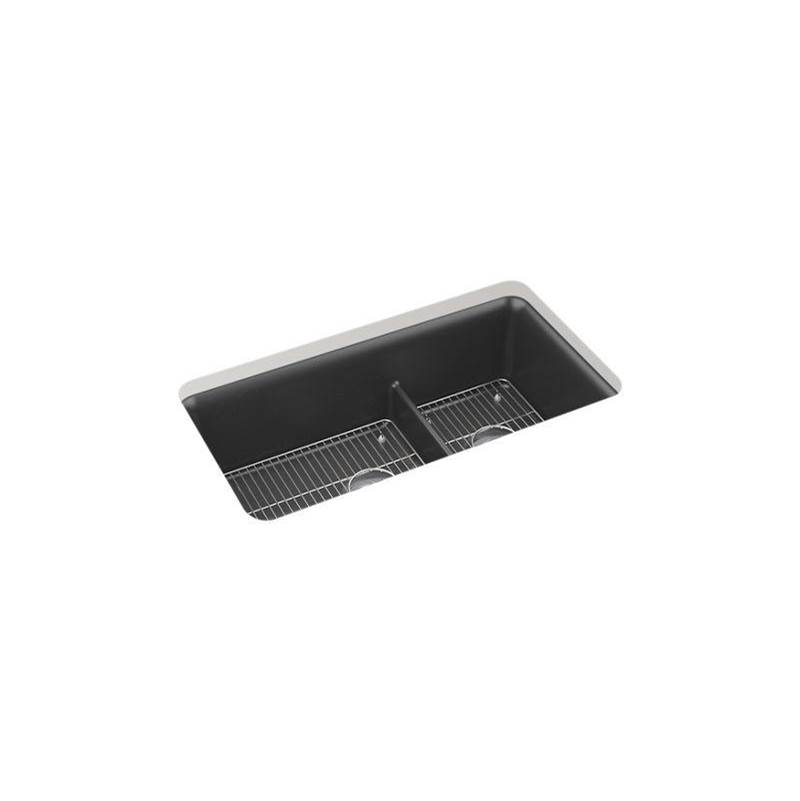 Kohler Cairn® Smart Divide® 33-1/2' undermount double-bowl kitchen sink