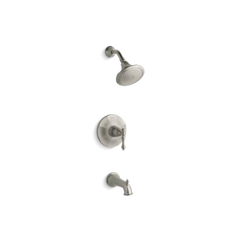 Kohler Kelston® Rite-Temp(R) bath and shower valve trim with lever handle, spout and 2.5 gpm showerhead
