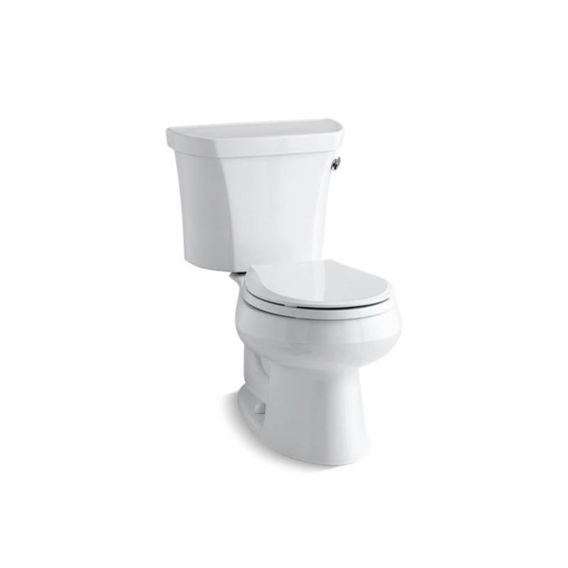 Kohler Wellworth® Two-piece round-front 1.28 gpf toilet with right-hand trip lever and insulated tank