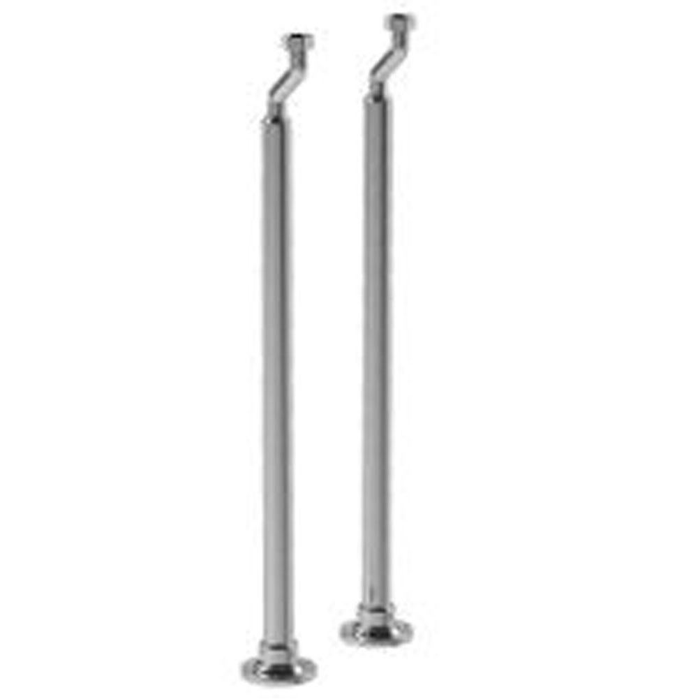 Lefroy Brooks Bath Standpipes With Cranked Legs For Free Standing Applications To Suit R1-4212 Rough (PAIR), Silver Nickel