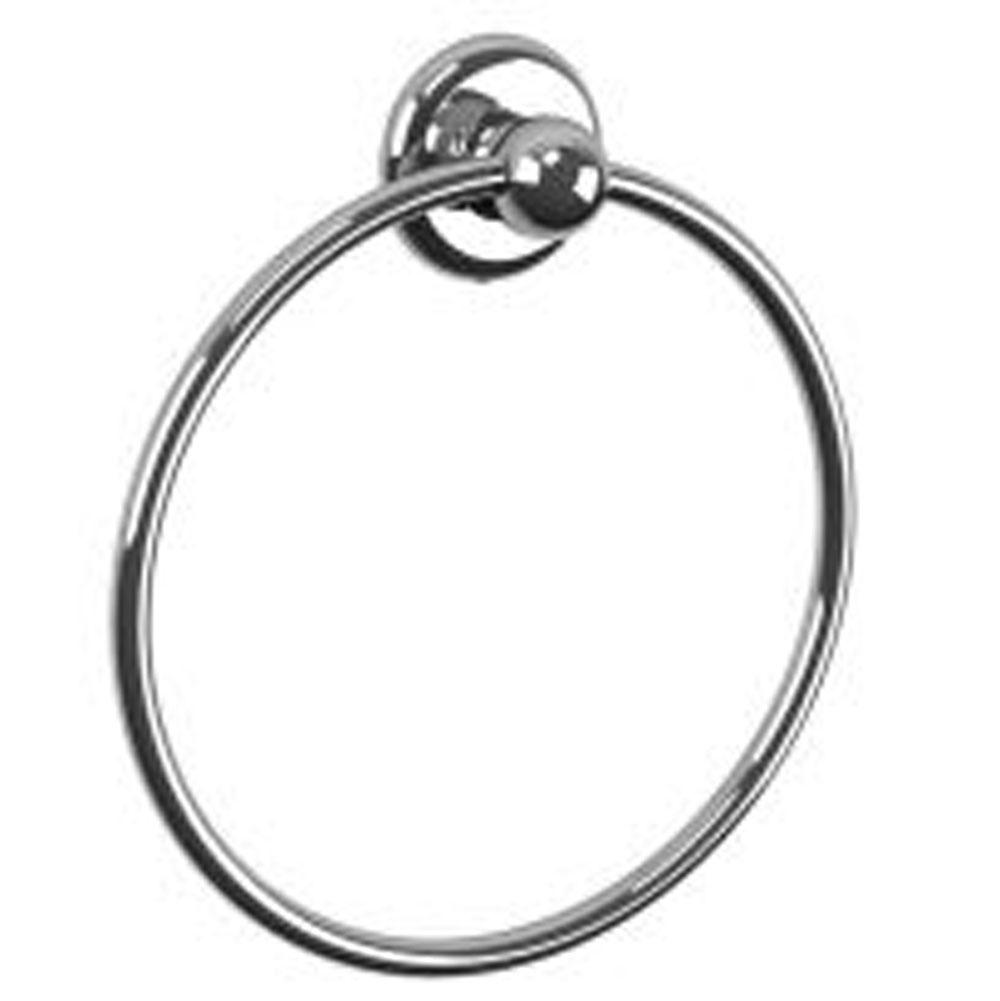 Lefroy Brooks Classic Towel Ring, Silver Nickel, Silver Nickel
