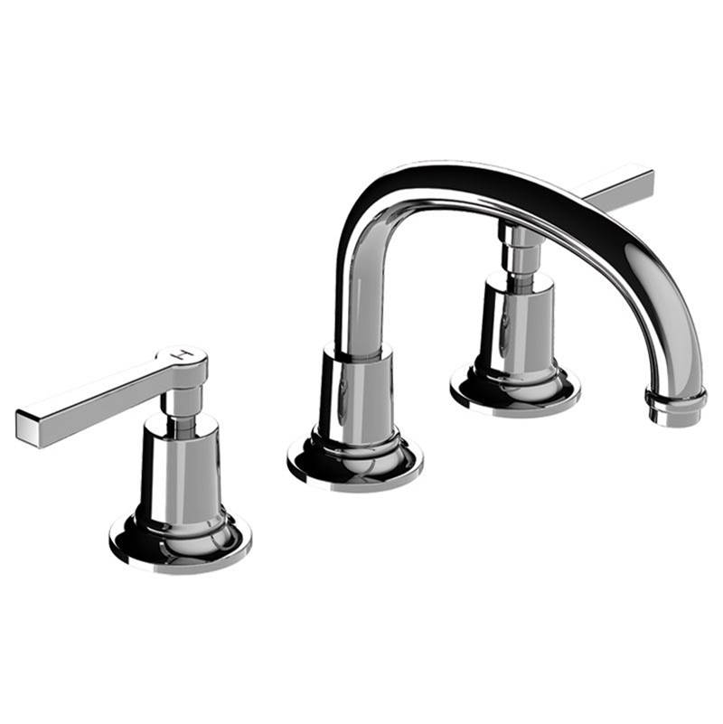 Lefroy Brooks Fleetwood Lever 3-Hole Basin Mixer With Low-Level Spout, Brushed Nickel