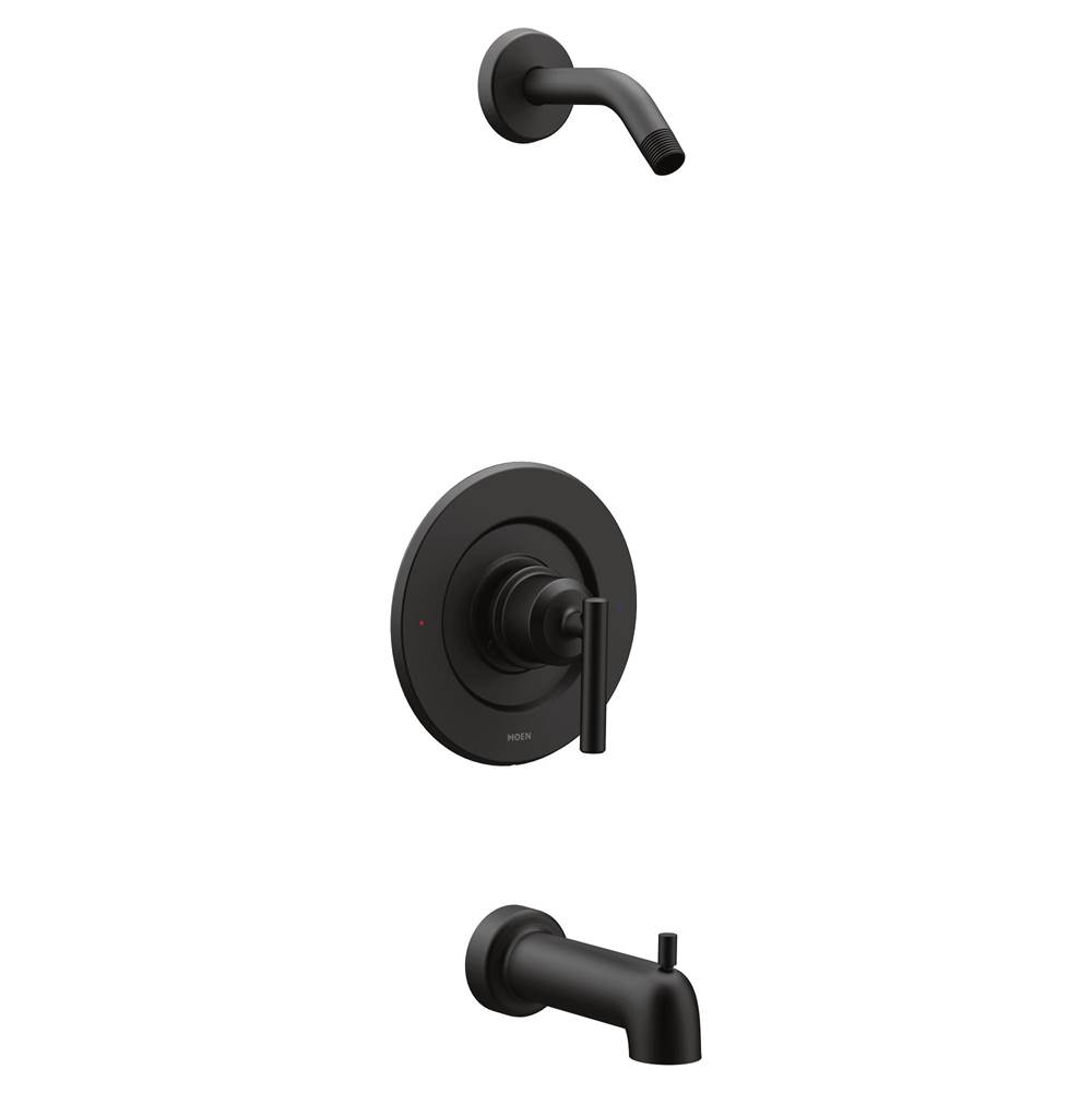 Moen Gibon Single-Handle Posi-Temp Tub and Shower Faucet Trim Kit in Matte Black (Shower Head and Valve Not Included)