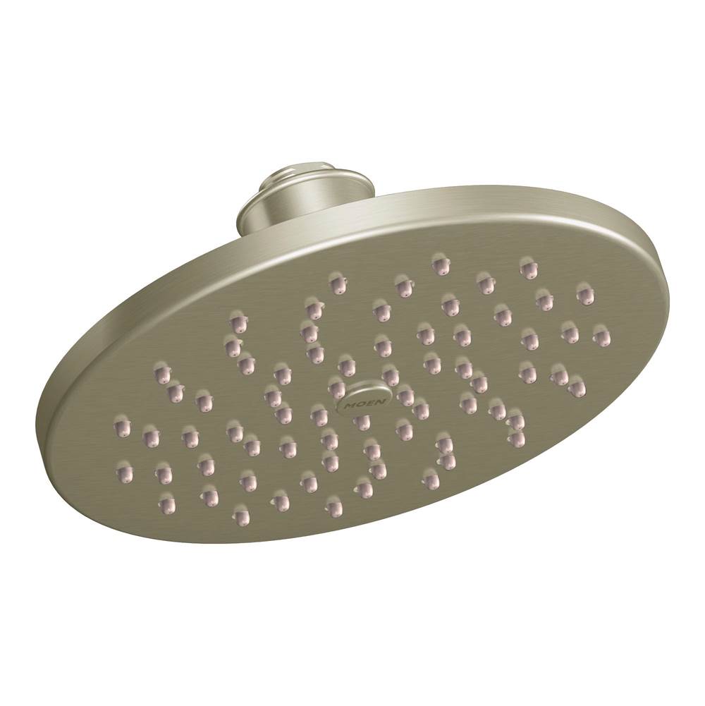 Moen 8'' Single-Function Rainshower Showerhead with Immersion Technology at 2.5 GPM Flow Rate, Brushed Nickel