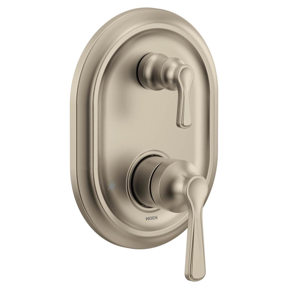 Moen Traditional M-CORE 3-Series 2-Handle Shower Trim with Integrated Transfer Valve in Brushed Nickel (Valve Sold Separately)