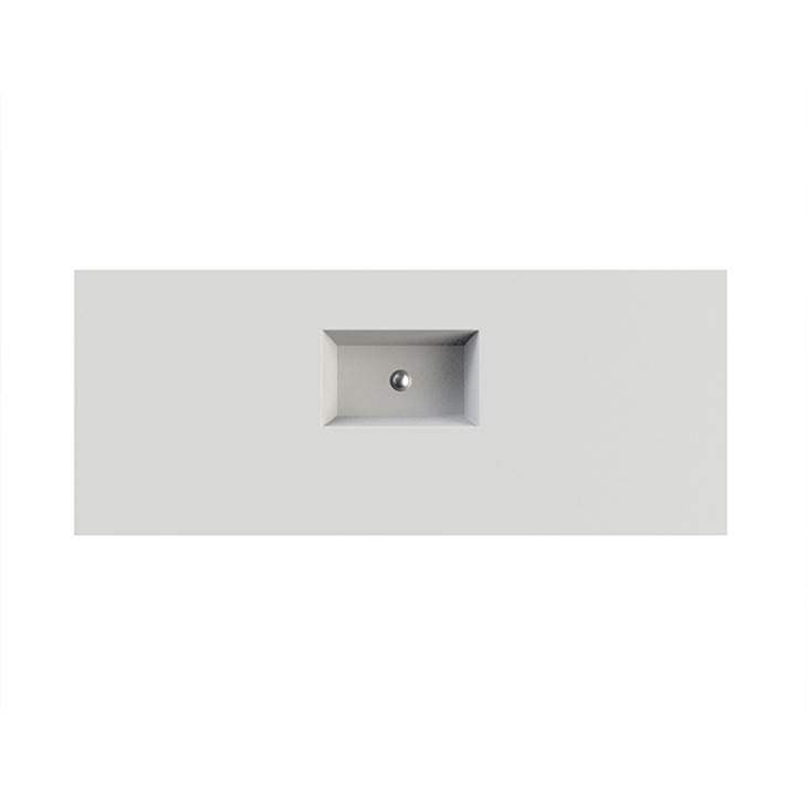MTI Baths Petra 9 Sculpturestone Counter Sink Single Bowl Up To 30''- Gloss White