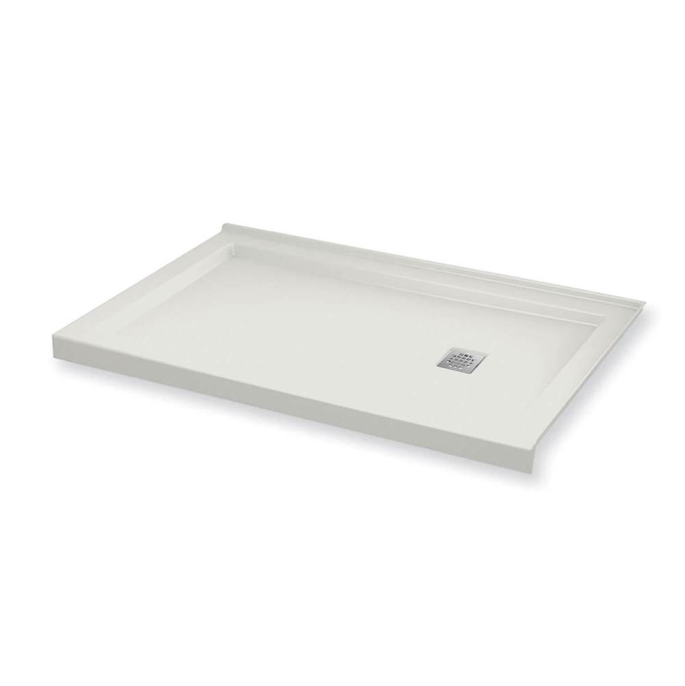 Maax B3Square 6030 Acrylic Corner Right Shower Base in White with Right-Hand Drain