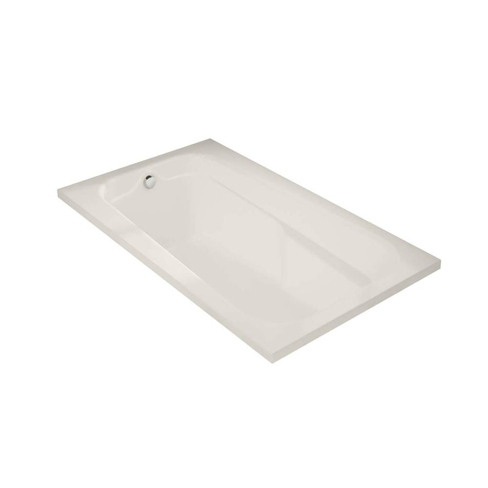 Maax Tempest 60 x 36 Acrylic Alcove End Drain Whirlpool Bathtub in Biscuit