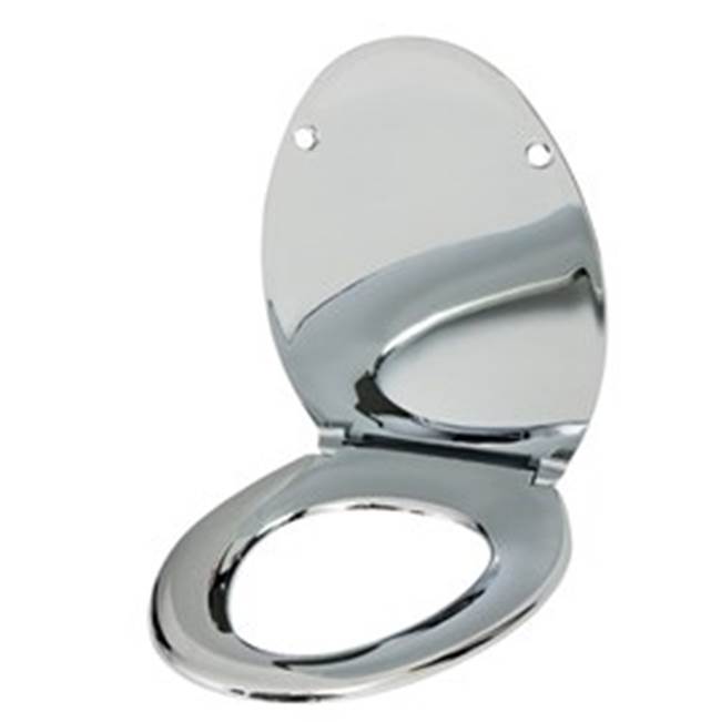 Neo-Metro by Acorn d Satin (matte) chrome plated ABS plastic toilet seat