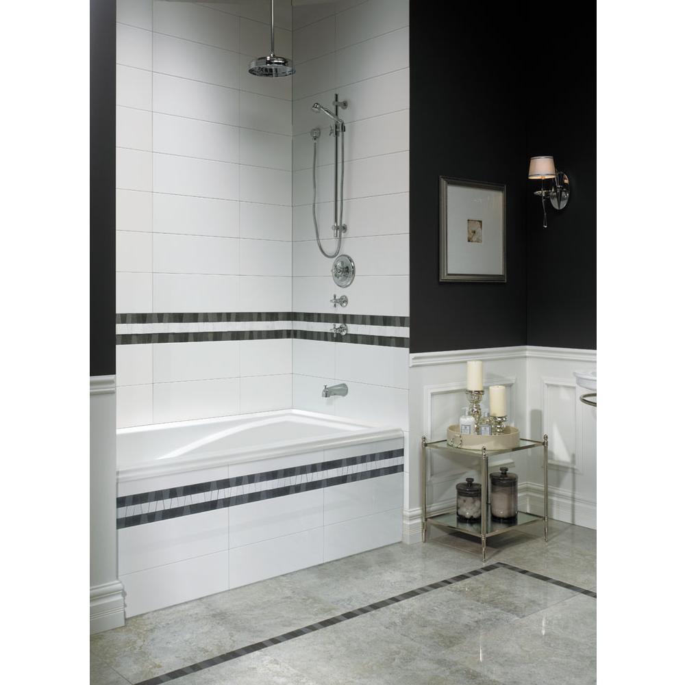 Neptune DELIGHT bathtub 36x60 with Tiling Flange, Left drain, Activ-Air, Biscuit