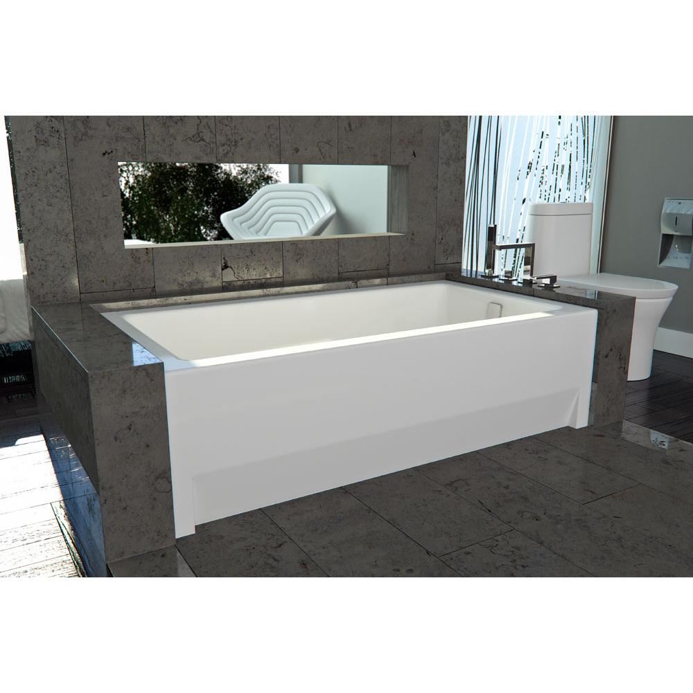 Neptune ZORA bathtub 36x66 with Tiling Flange and Skirt, Right drain, Mass-Air/Activ-Air, Black